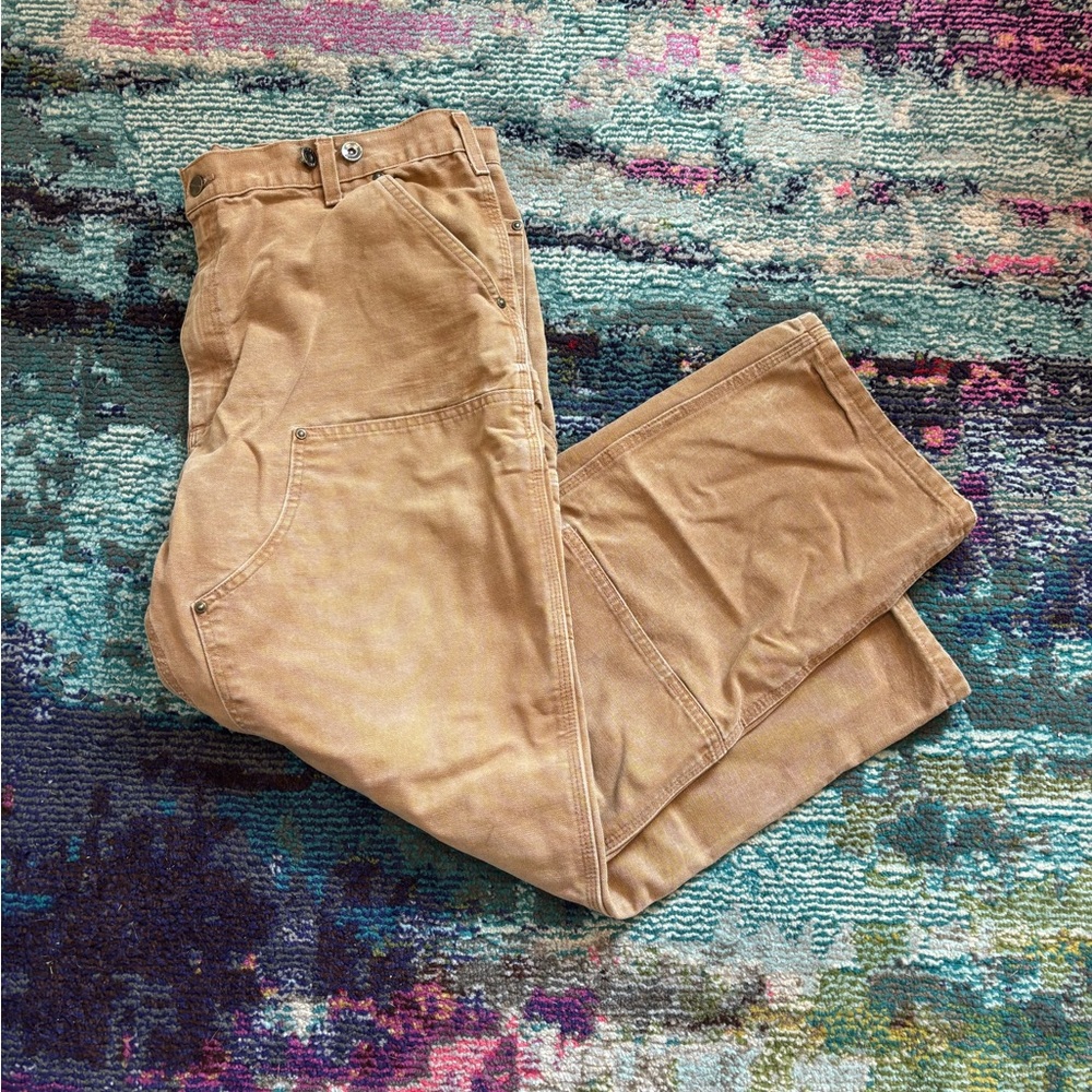 Tan Carhartt Double Knee Pants